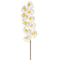 Pack of 6 Artificial Large White Phalaenopsis Orchid Silk Flower Sprays 41