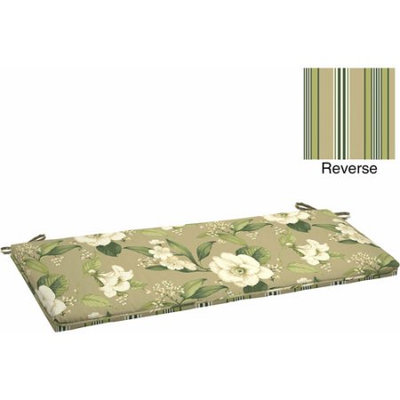 Better Homes and Gardens Outdoor Bench Cushion with Welt, Allie Tan Floral