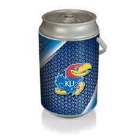 Picnic Time 686-00-000-244-0 Mega University of Kansas Jayhawks Digital Print Can Cooler in Silver/Gray