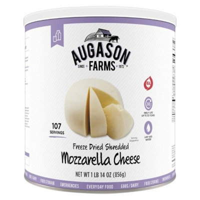 Augason Farms Gluten Free Freeze Dried Shredded Mozzarella Cheese - 30.19oz