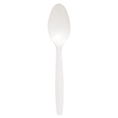 Solo Medium Weight Polypropylene Teaspoons - 1000/Carton - 1 x Teaspoon - Breakroom - Disposable - Polypropylene - White