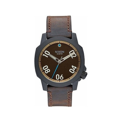 Nixon A471-2209 Men's Brown Leather Bracelet With Brown Analog Dial Watch NWT