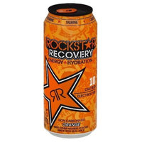 Rockstar Energy Drink, Orange Recovery, 16 Ounce (Pack of 24)
