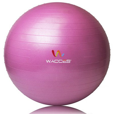 Wacces's Health and Fitness Stability Anti-Burst Body Yoga Ball, 75cm, Pink