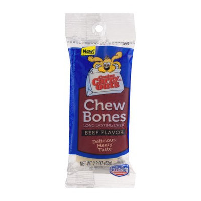 Canine Carry Outs Chew Bones Beef Flavor Long-Lasting Dog Snacks, Large Bones, Single Bone