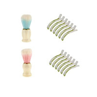 Dovewill Hair Section Cutting Salon Stylist Barber Tools - 12xHair Clip Claw + 2x Neck Duster Cleaning Brushes