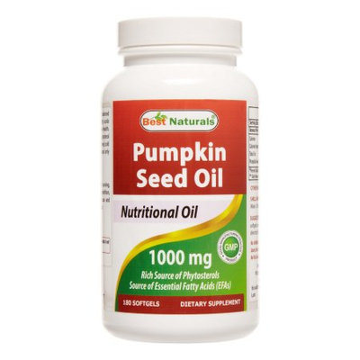 Best Naturals Pumpkin Seed Oil 1000 mg 180 Softgels
