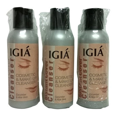 3 x Igia Instant Cover Make up Cleanser Remover