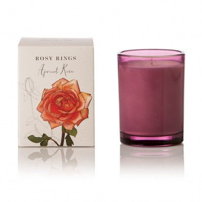 Rosy Rings Botanica Glass Candle 17.5 Oz. - Apricot Rose