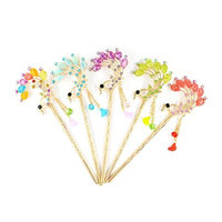 Frcolor 5pcs Ancient Peacock Hair Stick Vintage Hair Chopsticks Hairpin Chignon Pin