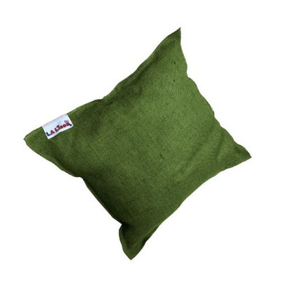 LA Linen 16x16-burlap-pillow-HunterJ20 Burlap Pillow Hunter Green - 16 x 16 in.