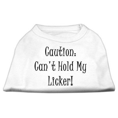 Mirage Pet Products 20-Inch Can't Hold My Licker Screen Print Shirts for Pets, 3X-Large, White