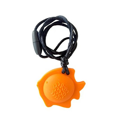 chubuddy Chewable Fish Pendant Chewie, Non-Toxic Material-Terra Cotta