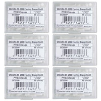 Sakura Electric Eraser - 6 Sets of the 60pk WHITE Eraser Refills Box
