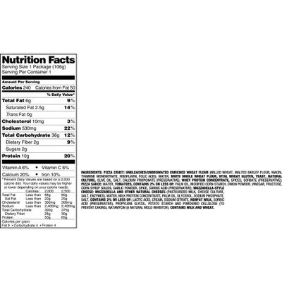 Nutrisystem Feel Good Favorites Thick Crust Pizza, 3.8 oz, (Pack of 6)