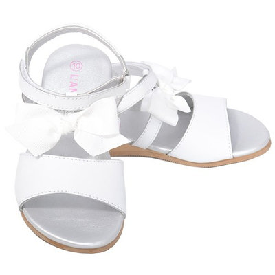 L'Amour White Bow Straps Spring Summer Sandals Toddler Girls 7-10