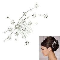 Tenworld Women Girl Silver Gem Crystal Jewelry Princess Hair Accessories