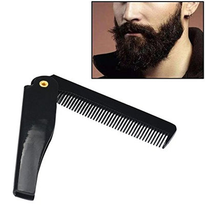 1 Sets Combs Hair Brush Hairdressing Comb Folding Beard Tools Combo Pocket Long Round Handle Holder Alluring Popular Natural Grooming Women Travel Kit