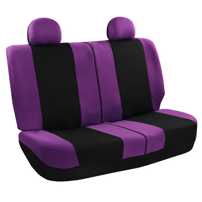 Full Car Seat Covers for Auto Set Purple w/Steeringl/Belt Pad/Carpet Floor Mat