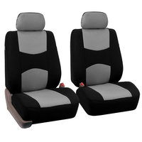 Car Seat Covers for Auto with w/ Gray All Weather Floor Mat/4Headrests Gray