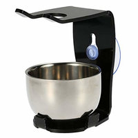 Shaving Brush Stand Set with Soap Bowl, Stainless Steel Smooth Shaving Bowl for Men’s Shaving