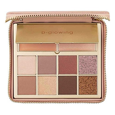 b-glowing Enhance + Glow Eyeshadow Palette - 8 Matte and Shimmer Colors + Brightening Eye Shadow Primer and Highlighter