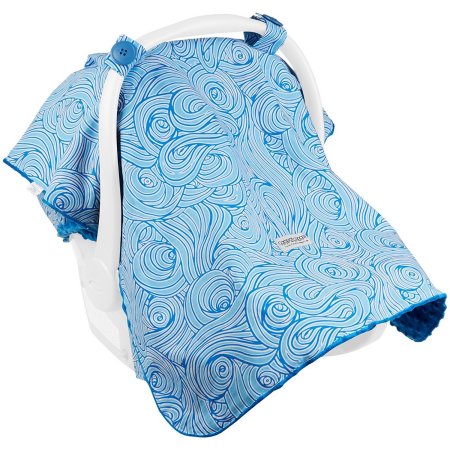 Carseat Canopy (Noa) Baby Infant Car Seat Cover W/attachment Straps and Minky Fabric