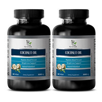 Natural detox - COCONUT OIL - Coconut oil softgels - 2 Bottles 120 Softgels