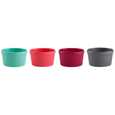 Trudeau Assorted Color Silicone Ramekin, Set of 4