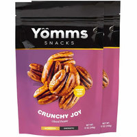 Yömms Glazed Pecan Halves, Pecan Nuts, Gluten Free, Crunchy Joy (12 oz x 2 packs)