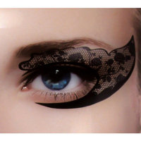 Black Rose Lace Eye Liner Temporary Tattoo Set Gothic Makeup