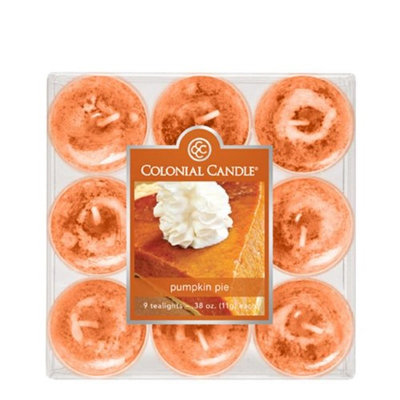 Colonial Candle Pumpkin Pie Tealights, Set of 9