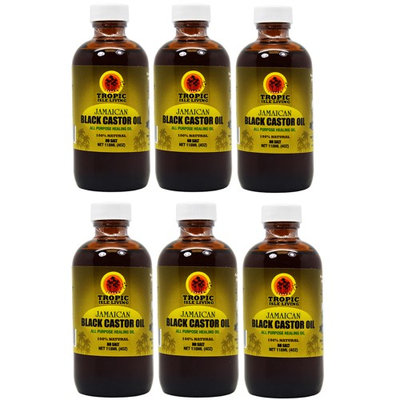 Tropic Isle Living Jamaican Black Castor Oil 4oz'Pack of 6' w/Free Applicator