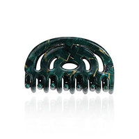 CHIMERA Women's Hair Claw Semi-circular Cellulose Acetate Jaw Hair Clips Medium Size Clamp Chic Hair Jewelry Dark Green