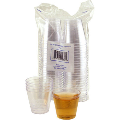 KegWorks Disposable 2 oz. Clear Plastic Shot Cups Case of 1250