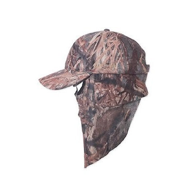 Quikcamo Matthews Lost Camouflage Cap, Camo Hunting Hat with Rear Model Face Mask Technology (61cm Adjustable)