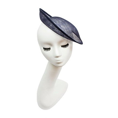 9 1/2 Navy Blue Saucer with Upturned Brim Hat Base