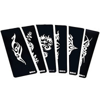 6 Sheets Small Hollow Henna Tattoo Stencil for Women Men Body Art Indian Mehndi Dragon