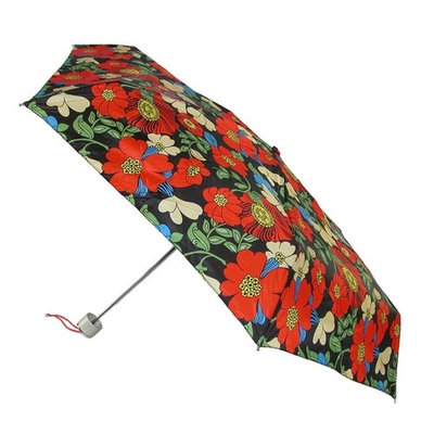 Totes Manual Mini Tropical Hibiscus Print Travel Compact Umbrella