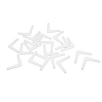Aquarium White Plastic 5mm Dia 2 Way Air Line Tubing Valve Connector 20 Pcs