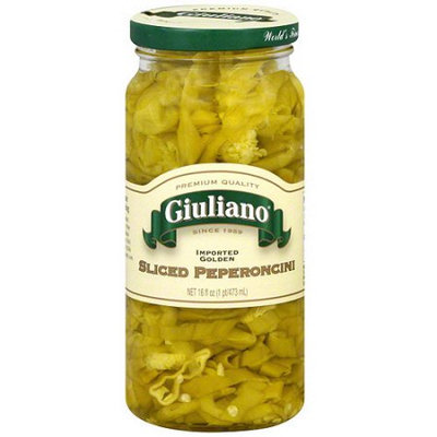 Giuliano Sliced Golden Peperoncini, 16 oz (Pack of 6)