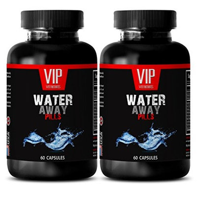 Anti bloating pills - WATER AWAY DIURETIC PILLS - Potassium Dietary Supplement - 2 Bottles 120 Capsules