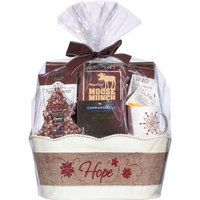Design Pac Holiday Greetings Burlap Gift Basket, 8 pc