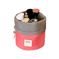 Ladies Makeup Pouch,POTO Women Girl Portable Cosmetic Beauty Travel Round Storage Bag Makeup Case Clutch Organizer Makeup Bag Gargle Toiletry Bag RY-692