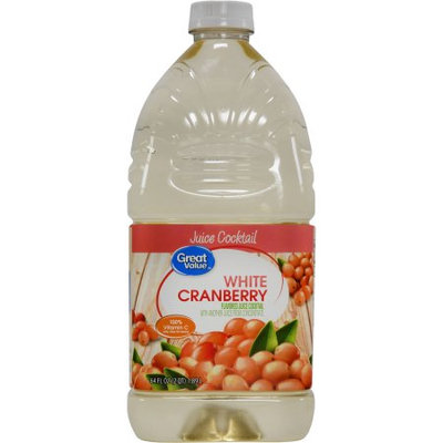 Great Value White Cranberry Juice Cocktail, 64 oz