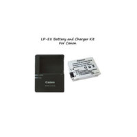 Lce8kit LC E8 LCE8E Battery Charger LP E8 Li Ion Battery, for Canon Rebel T2i, T3i, T4i, T5i Digital SLR C