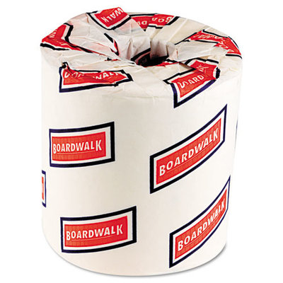 Boardwalk 6150 White Embossed 2-Ply Standard Toilet Tissue, 500 Sheets per Roll (Case of 96)