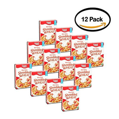PACK OF 12 - Great Value Shredded Wheat Cereal, 16.4 oz