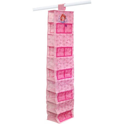 Disney Sofia the First 10-Tier Hanging Organizer, Purple