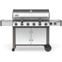Weber Genesis II LX S-640 6-Burner Natural Gas Grill in Stainless, Silver